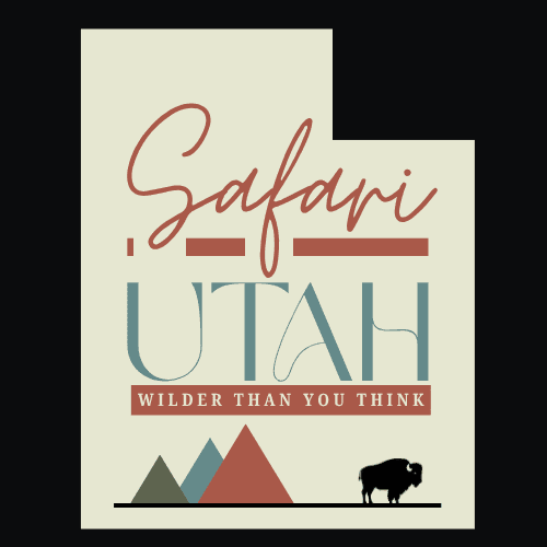 Safari Utah logo of mountains and bison